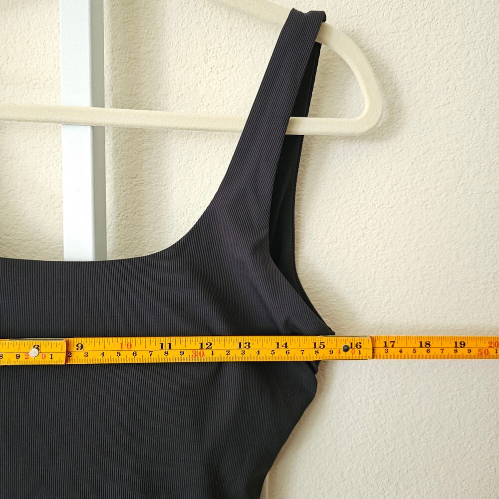 ATHLETA NWT Black Cloudbreak AquaRib Scoop Neck One-Piece Swimsuit Sz M - Picture 15 of 16